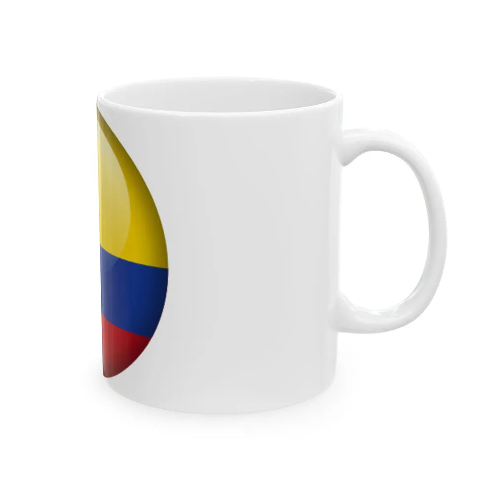 Flag orb Colombia (Colombia) White Coffee Mug - Go Mug Yourself