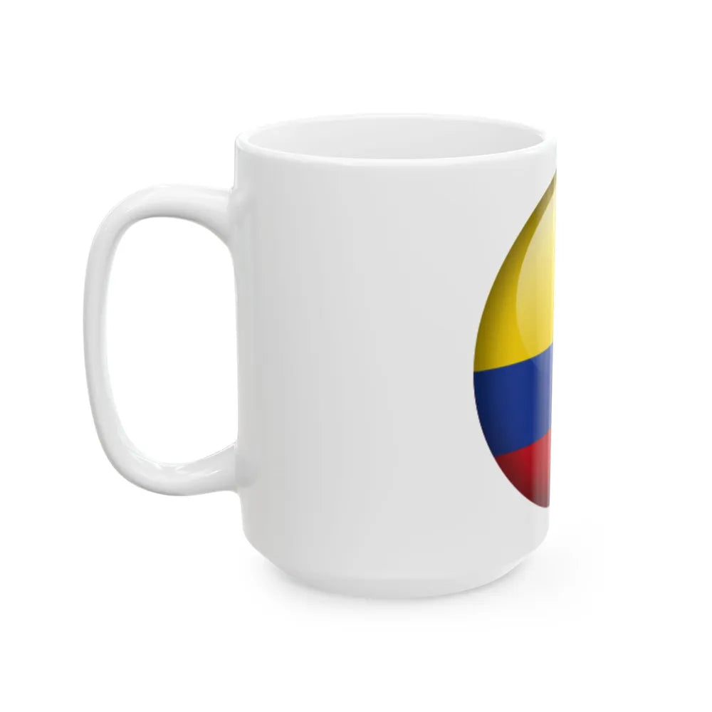 Flag orb Colombia (Colombia) White Coffee Mug - Go Mug Yourself