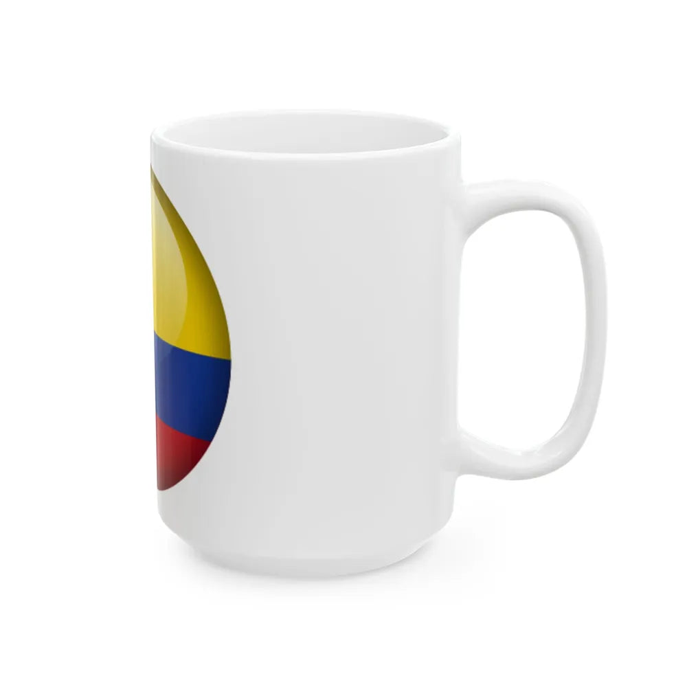 Flag orb Colombia (Colombia) White Coffee Mug - Go Mug Yourself