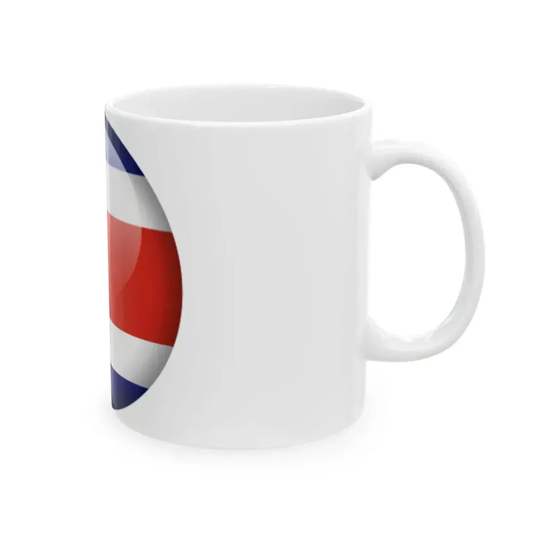 Flag orb Costa Rica (Costa Rica) White Coffee Mug - Go Mug Yourself