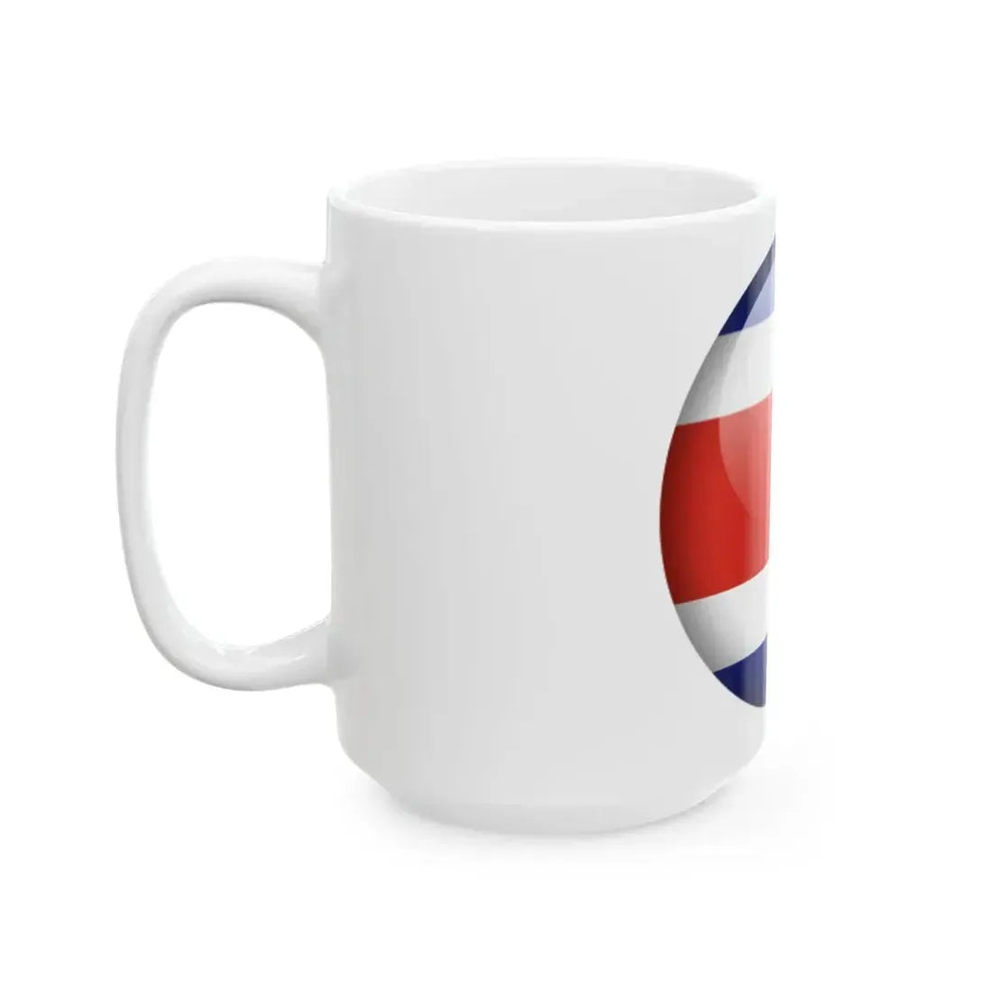 Flag orb Costa Rica (Costa Rica) White Coffee Mug - Go Mug Yourself