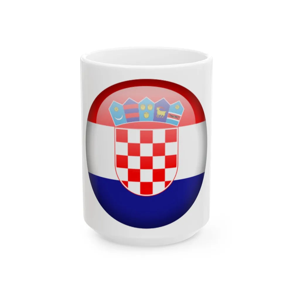 Flag orb Croatia (Croatia) White Coffee Mug 15oz - Go Mug Yourself