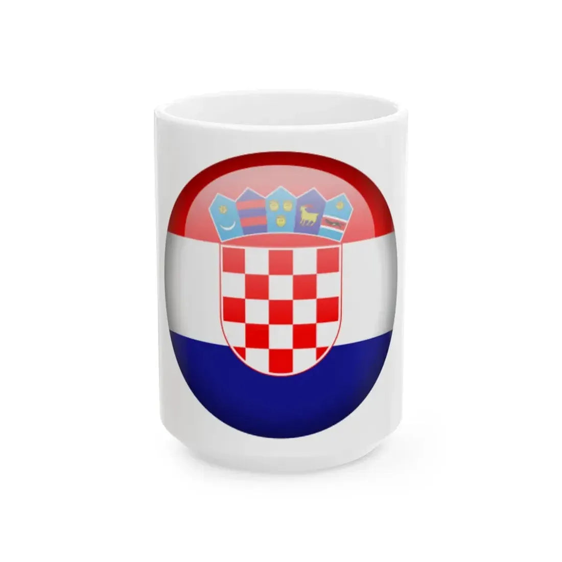 Flag orb Croatia (Croatia) White Coffee Mug 15oz - Go Mug Yourself