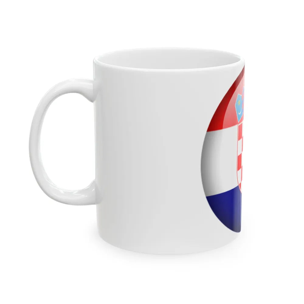 Flag orb Croatia (Croatia) White Coffee Mug - Go Mug Yourself