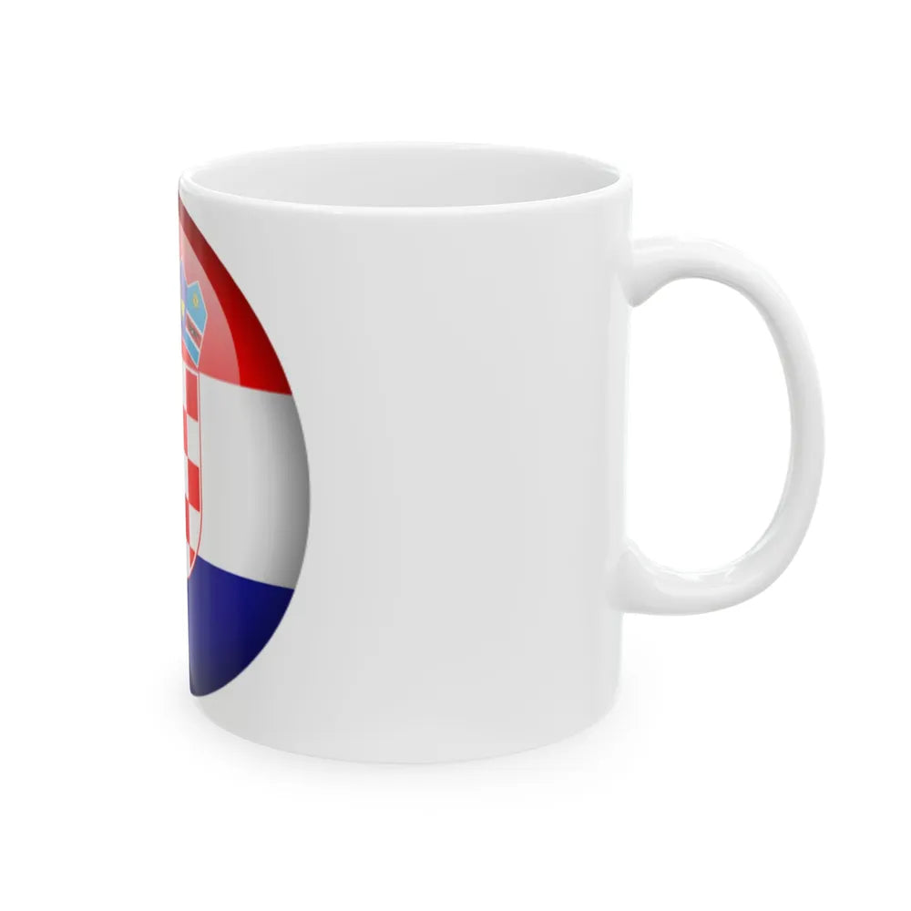 Flag orb Croatia (Croatia) White Coffee Mug - Go Mug Yourself