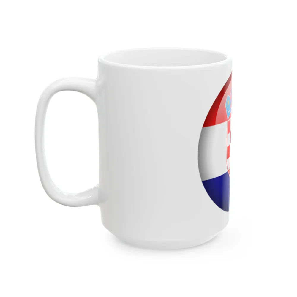 Flag orb Croatia (Croatia) White Coffee Mug - Go Mug Yourself