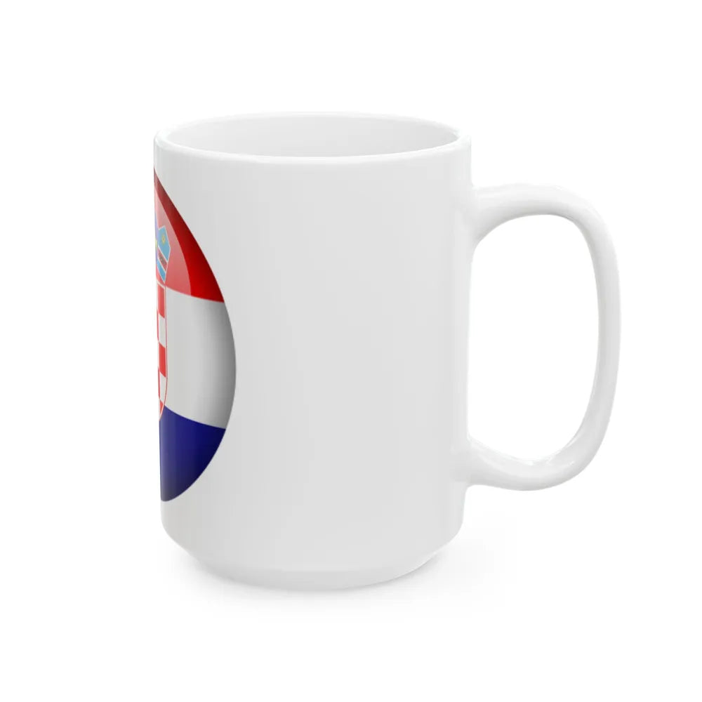 Flag orb Croatia (Croatia) White Coffee Mug - Go Mug Yourself