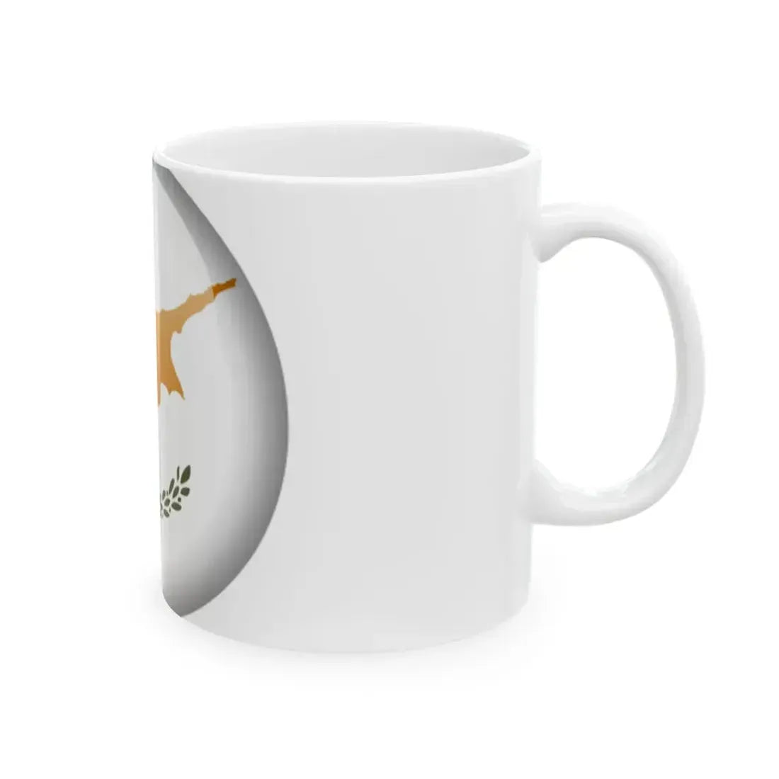 Flag orb Cyprus (Cyprus) White Coffee Mug - Go Mug Yourself