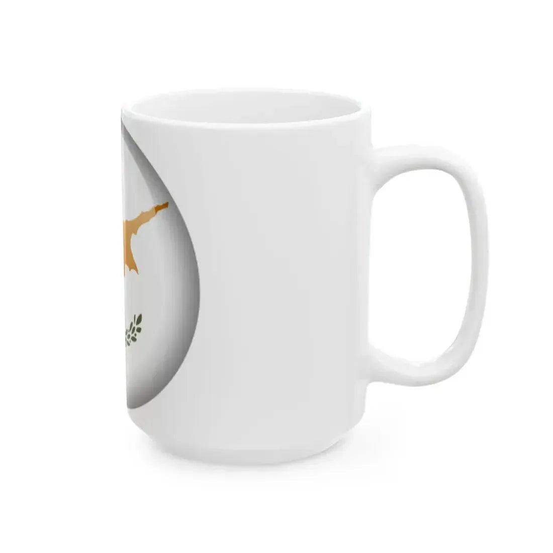 Flag orb Cyprus (Cyprus) White Coffee Mug - Go Mug Yourself