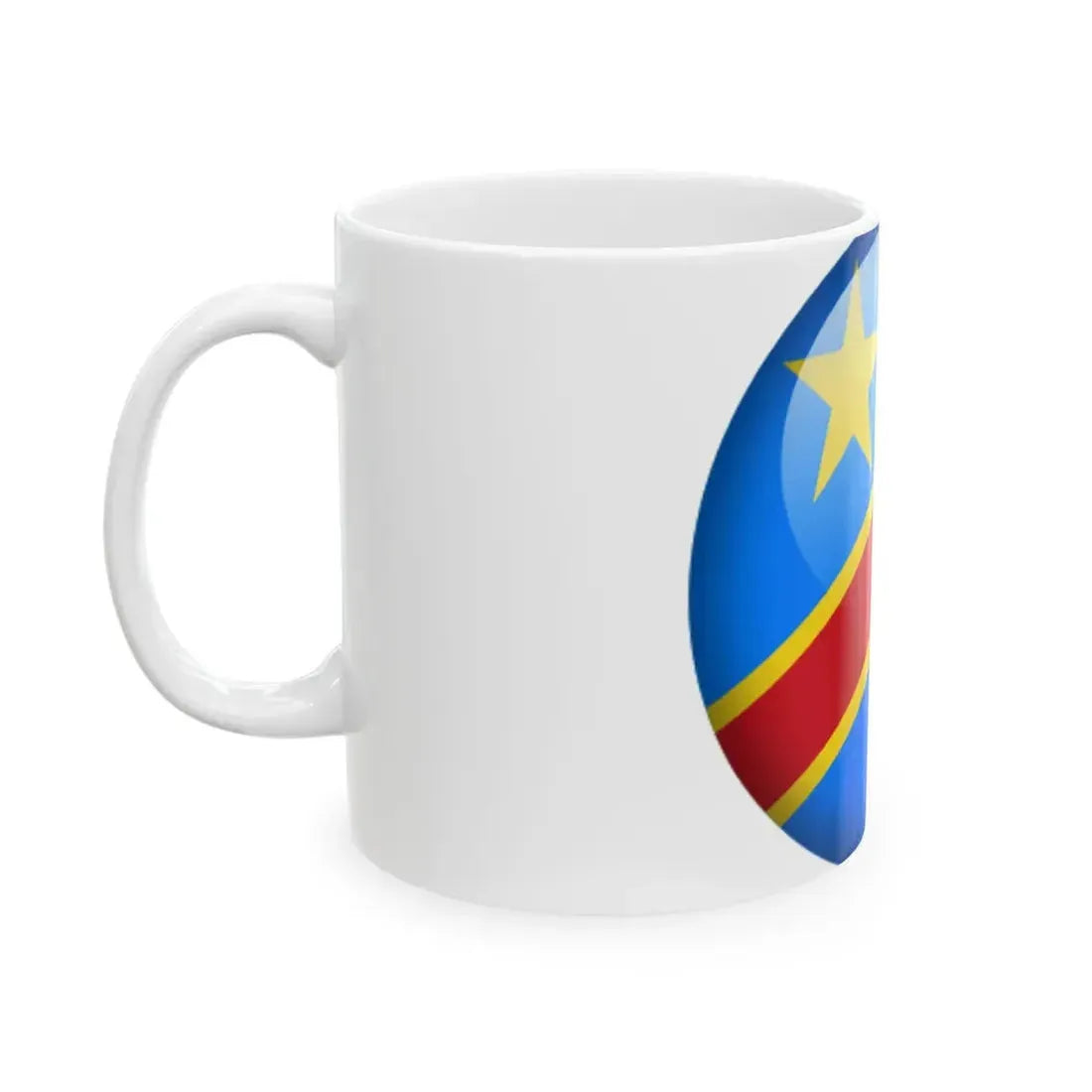 Flag orb Democratic Republic of the Congo (Congo) White Coffee Mug - Go Mug Yourself