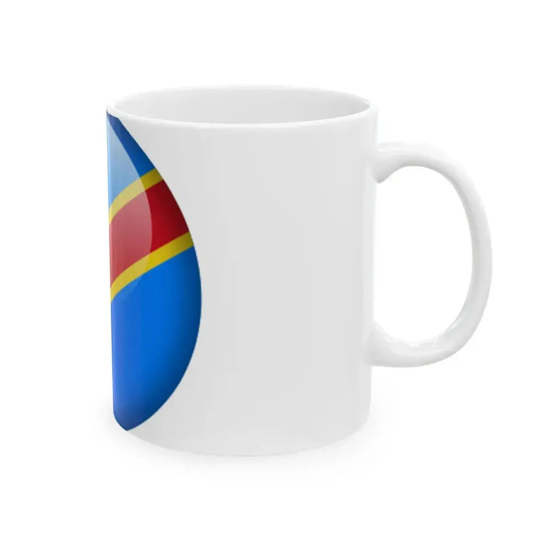 Flag orb Democratic Republic of the Congo (Congo) White Coffee Mug - Go Mug Yourself