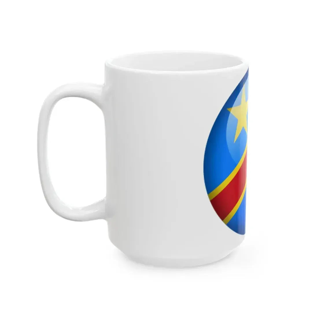Flag orb Democratic Republic of the Congo (Congo) White Coffee Mug - Go Mug Yourself