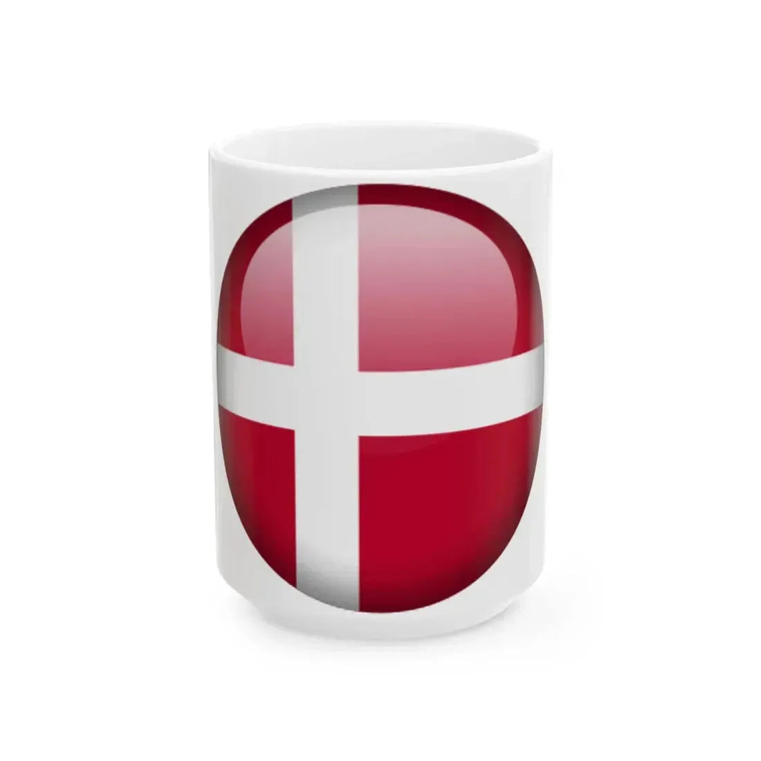 Flag orb Denmark (Denmark) White Coffee Mug 15oz - Go Mug Yourself