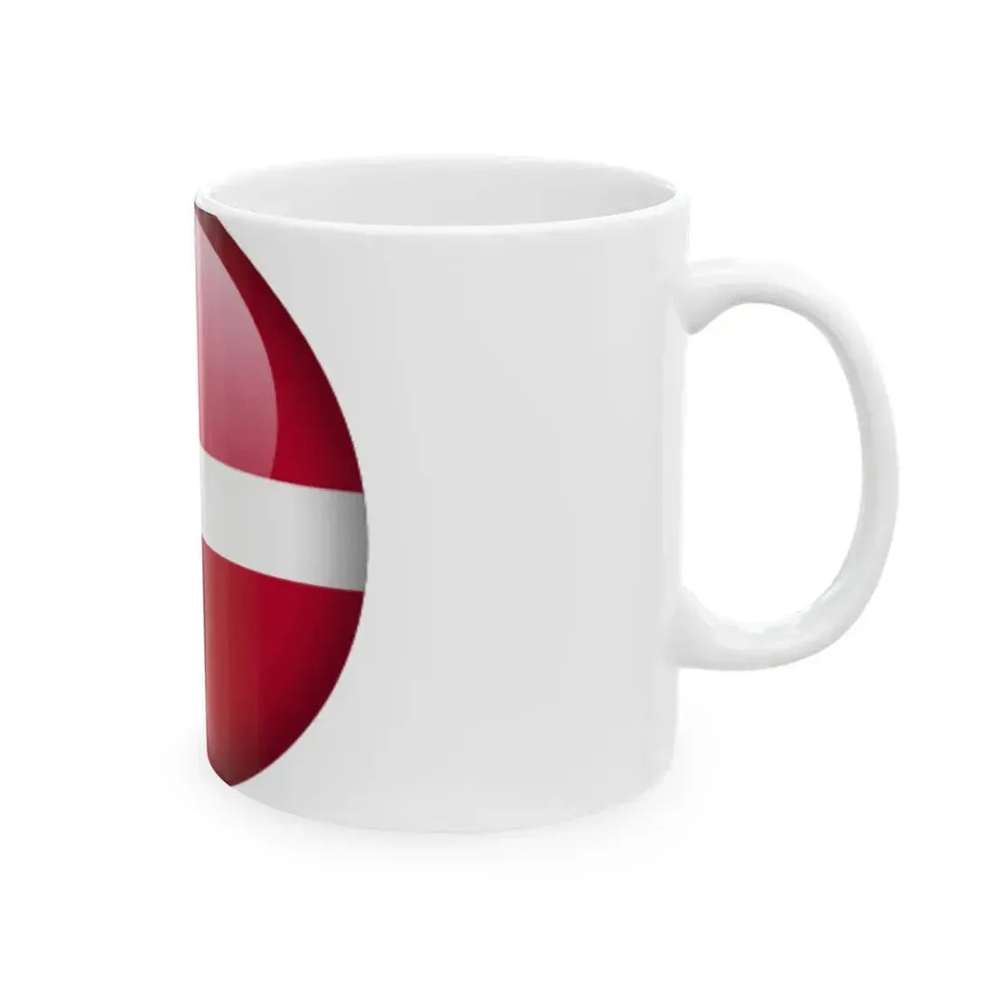 Flag orb Denmark (Denmark) White Coffee Mug - Go Mug Yourself