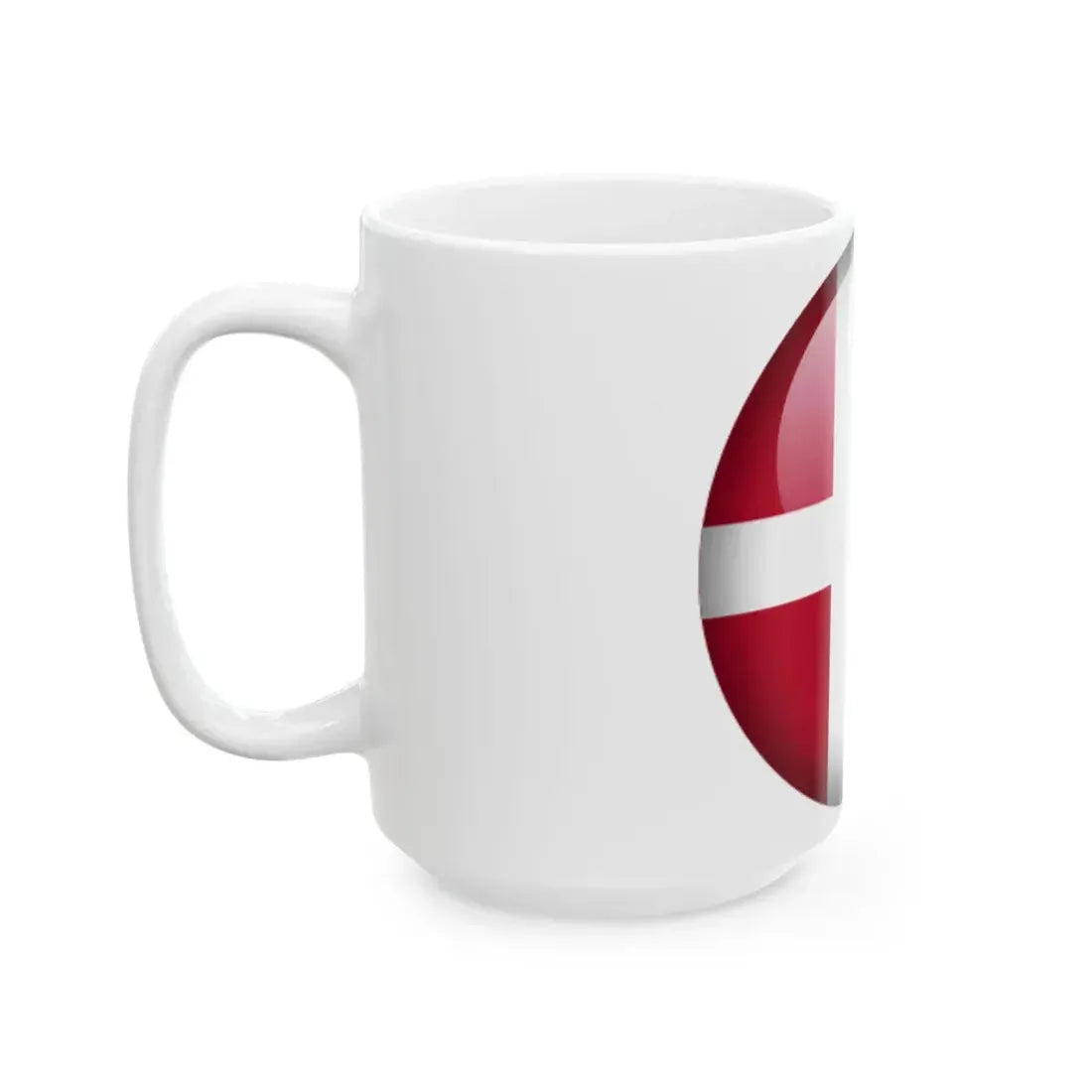 Flag orb Denmark (Denmark) White Coffee Mug - Go Mug Yourself