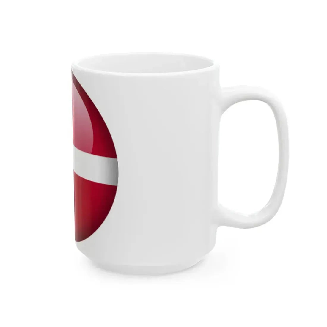 Flag orb Denmark (Denmark) White Coffee Mug - Go Mug Yourself