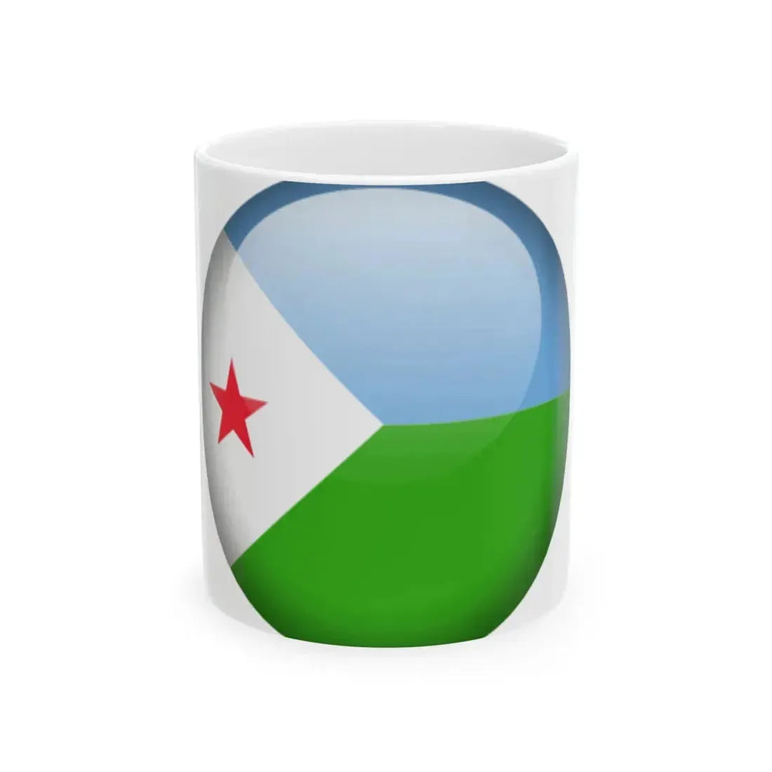 Flag orb Djibouti (Djibouti) White Coffee Mug 11oz - Go Mug Yourself
