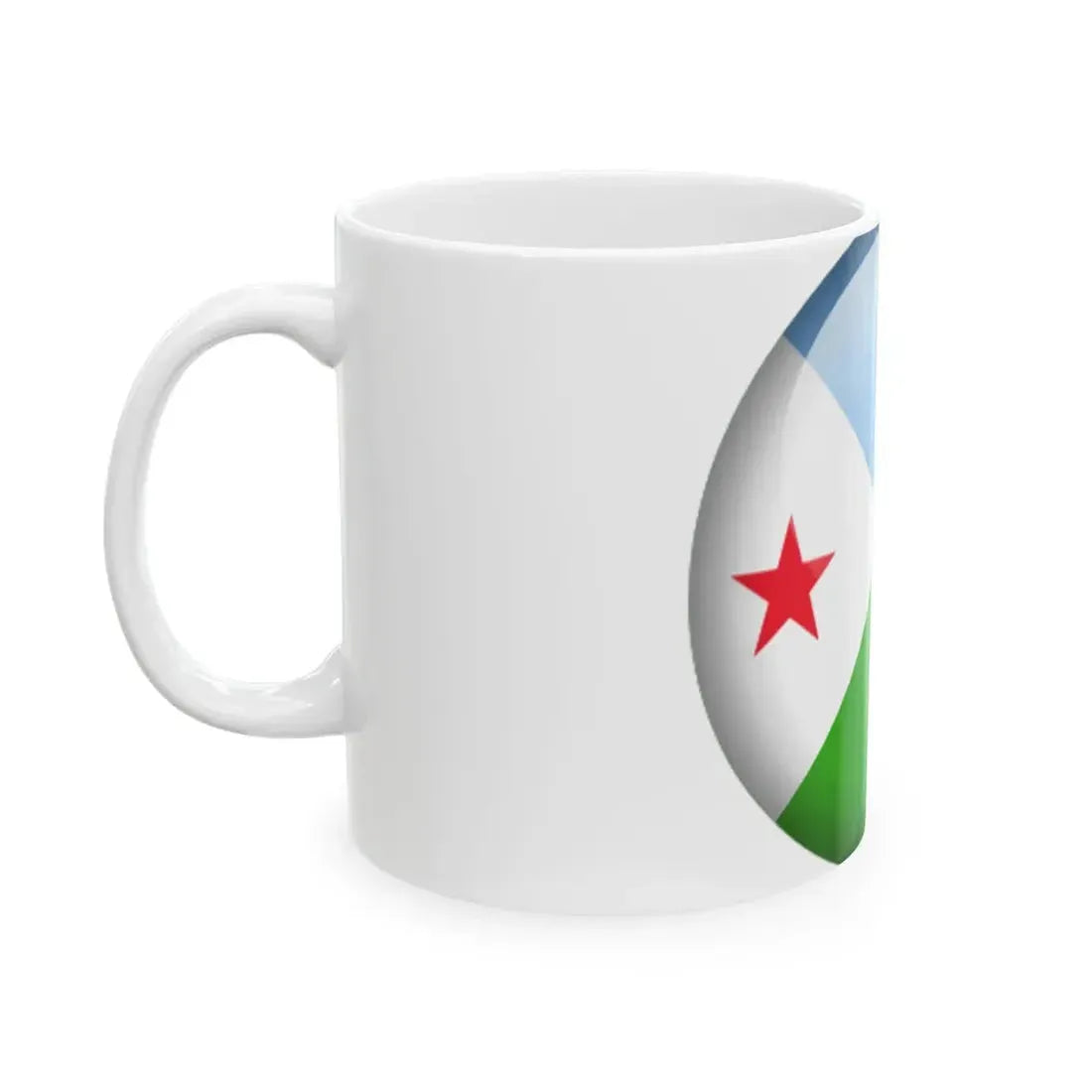 Flag orb Djibouti (Djibouti) White Coffee Mug - Go Mug Yourself