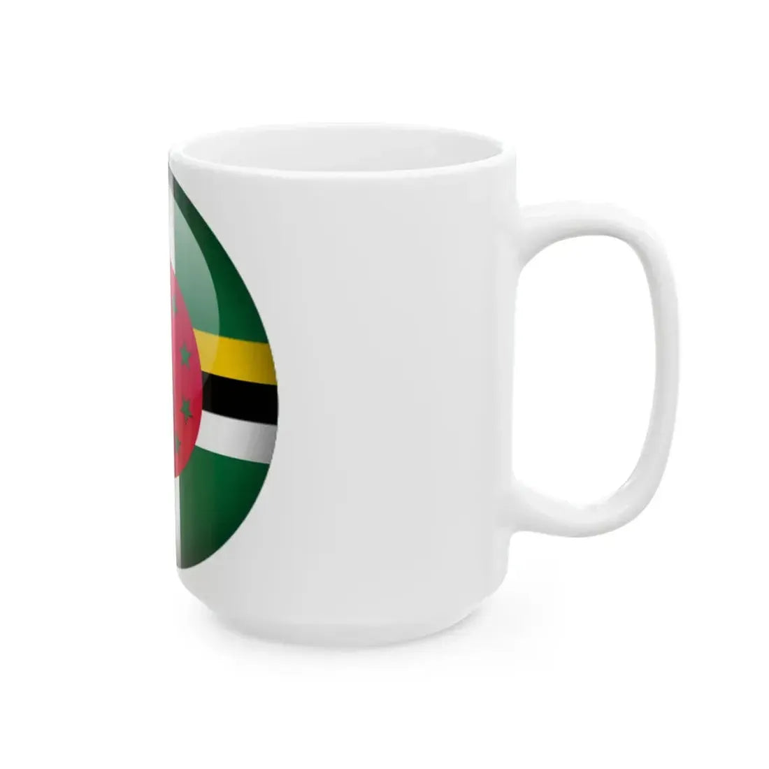 Flag orb Dominica (Dominica) White Coffee Mug - Go Mug Yourself