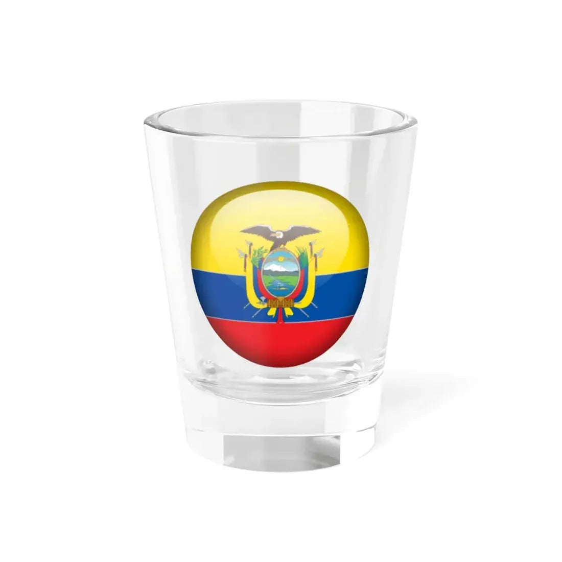Flag orb Ecuador (Ecuador) Shot Glass 1.5oz 1.5oz - Go Mug Yourself
