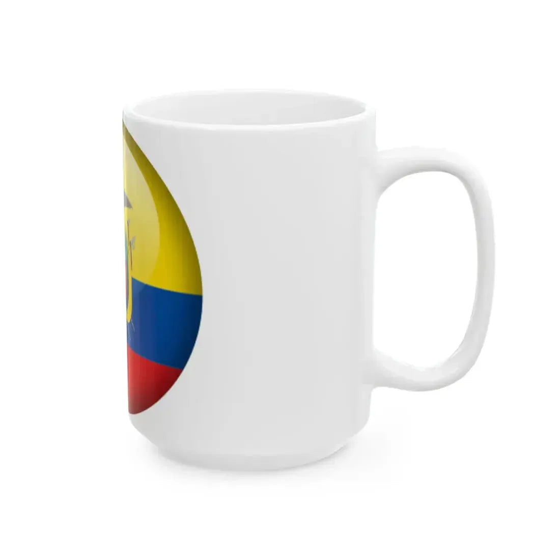 Flag orb Ecuador (Ecuador) White Coffee Mug - Go Mug Yourself