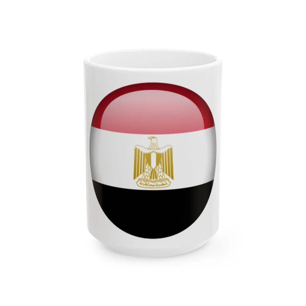 Flag orb Egypt (Egypt) White Coffee Mug 15oz - Go Mug Yourself