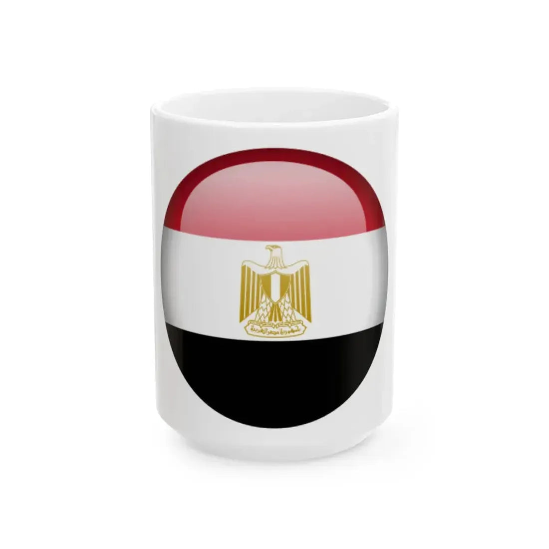 Flag orb Egypt (Egypt) White Coffee Mug 15oz - Go Mug Yourself