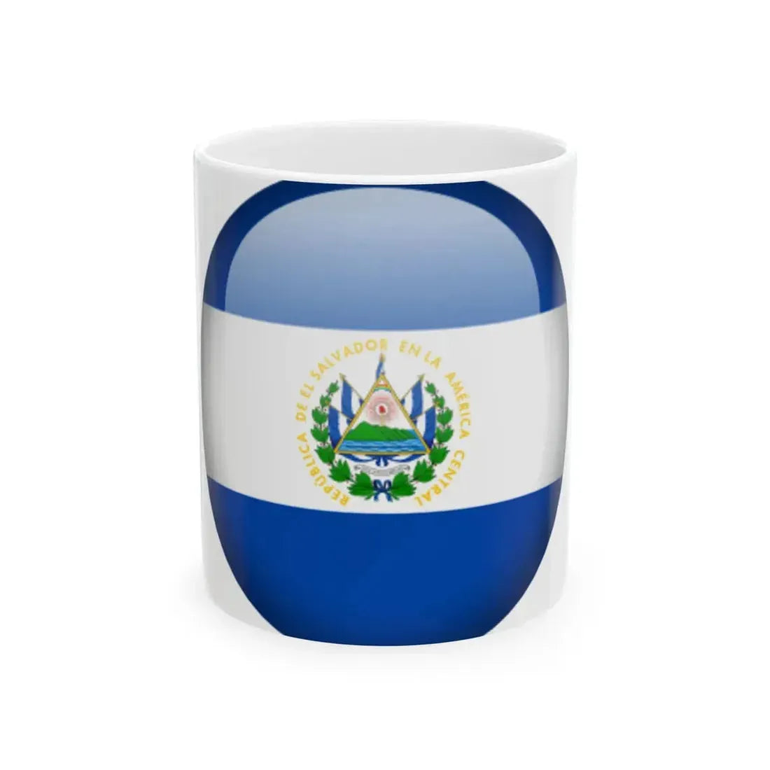 Flag orb El Salvador (El Salvador) White Coffee Mug 11oz - Go Mug Yourself
