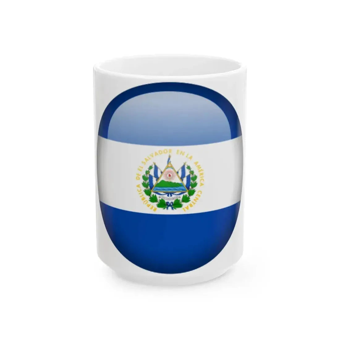 Flag orb El Salvador (El Salvador) White Coffee Mug 15oz - Go Mug Yourself