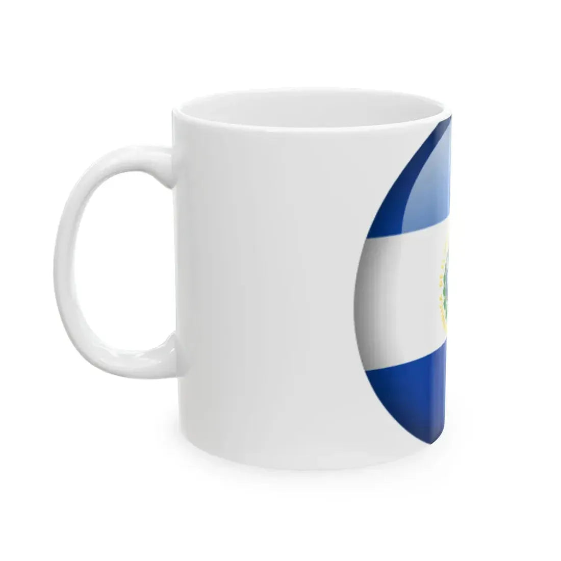 Flag orb El Salvador (El Salvador) White Coffee Mug - Go Mug Yourself