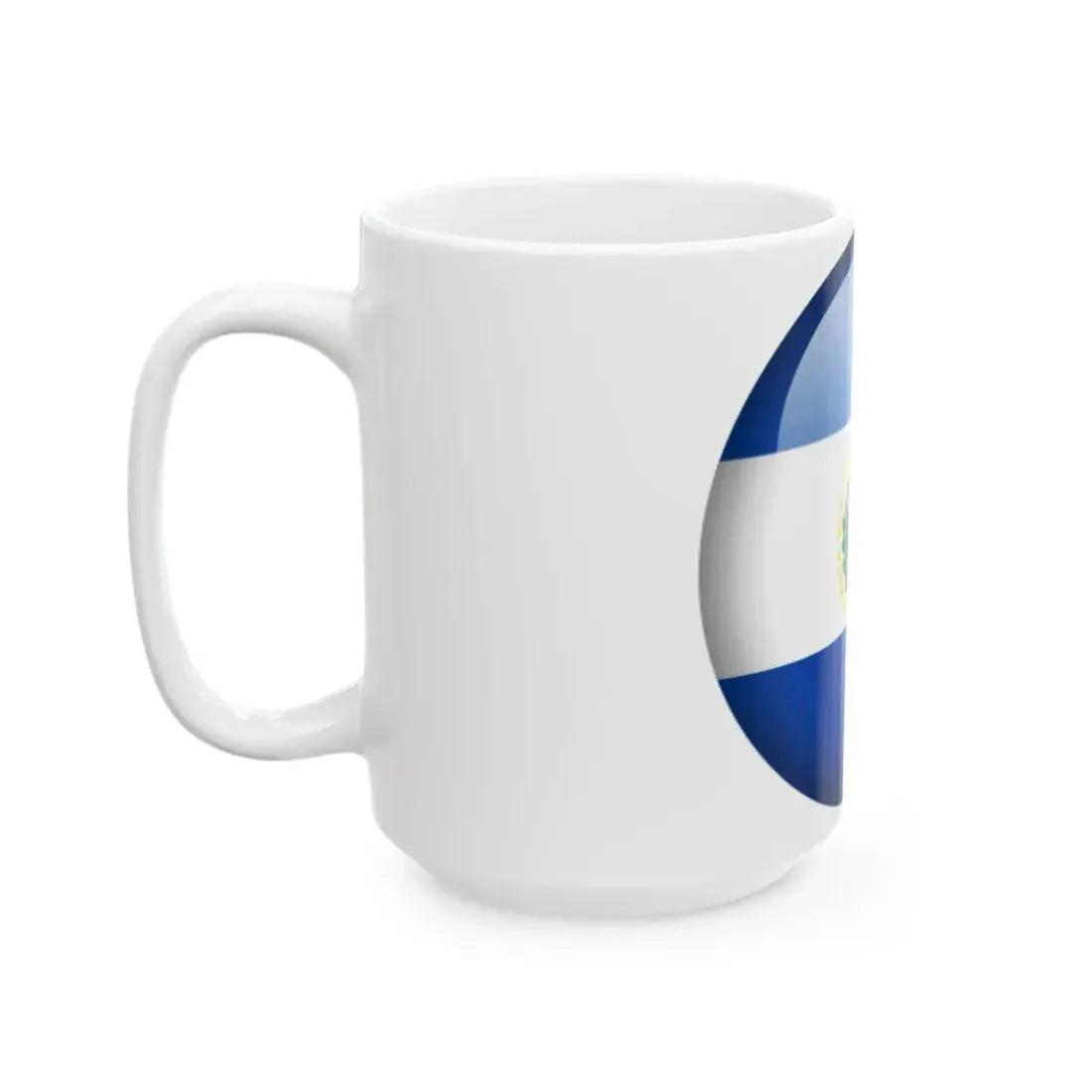 Flag orb El Salvador (El Salvador) White Coffee Mug - Go Mug Yourself
