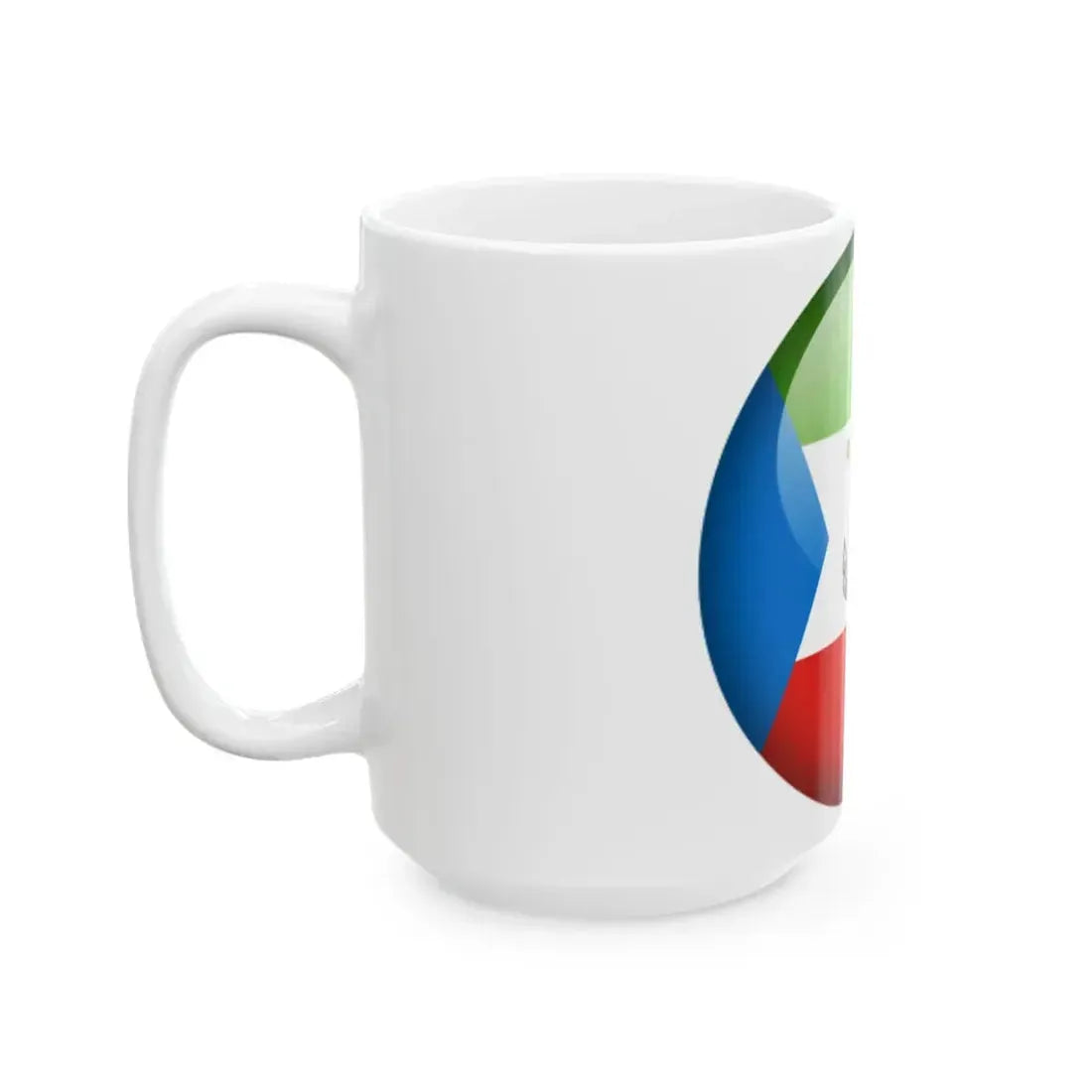 Flag orb Equatorial Guinea (Equatorial Guinea) White Coffee Mug - Go Mug Yourself