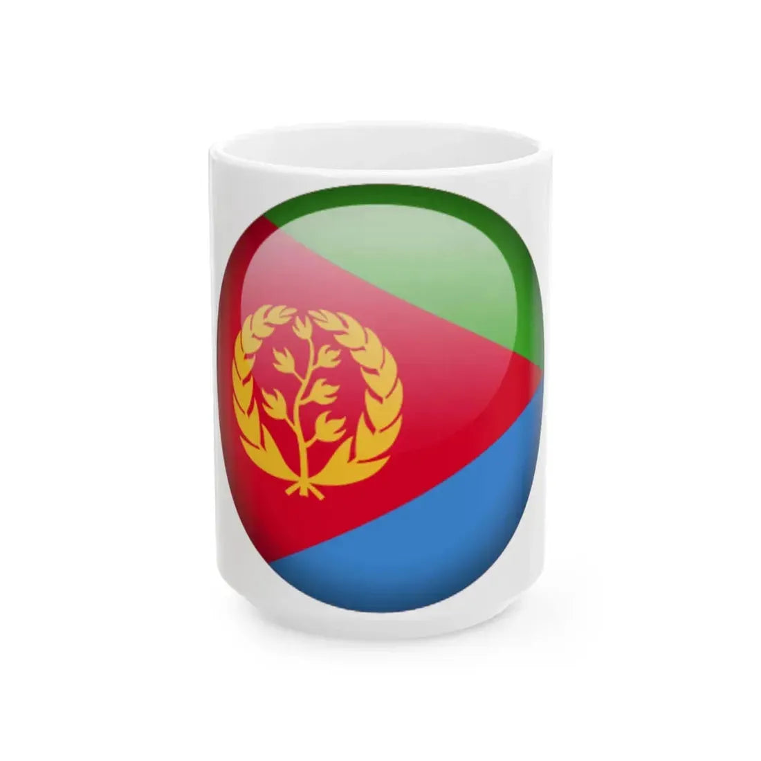 Flag orb Eritrea (Eritrea) White Coffee Mug 15oz - Go Mug Yourself