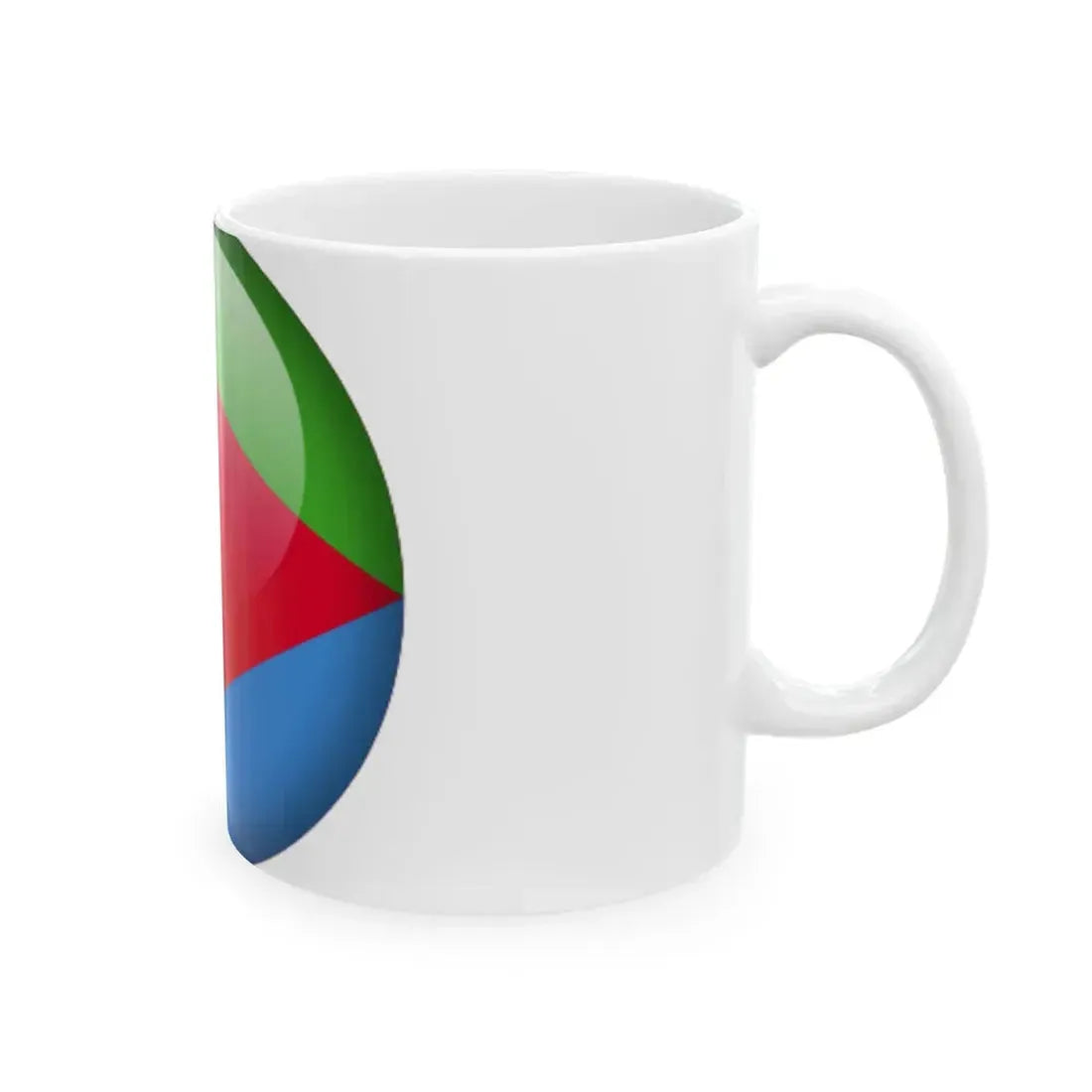 Flag orb Eritrea (Eritrea) White Coffee Mug - Go Mug Yourself