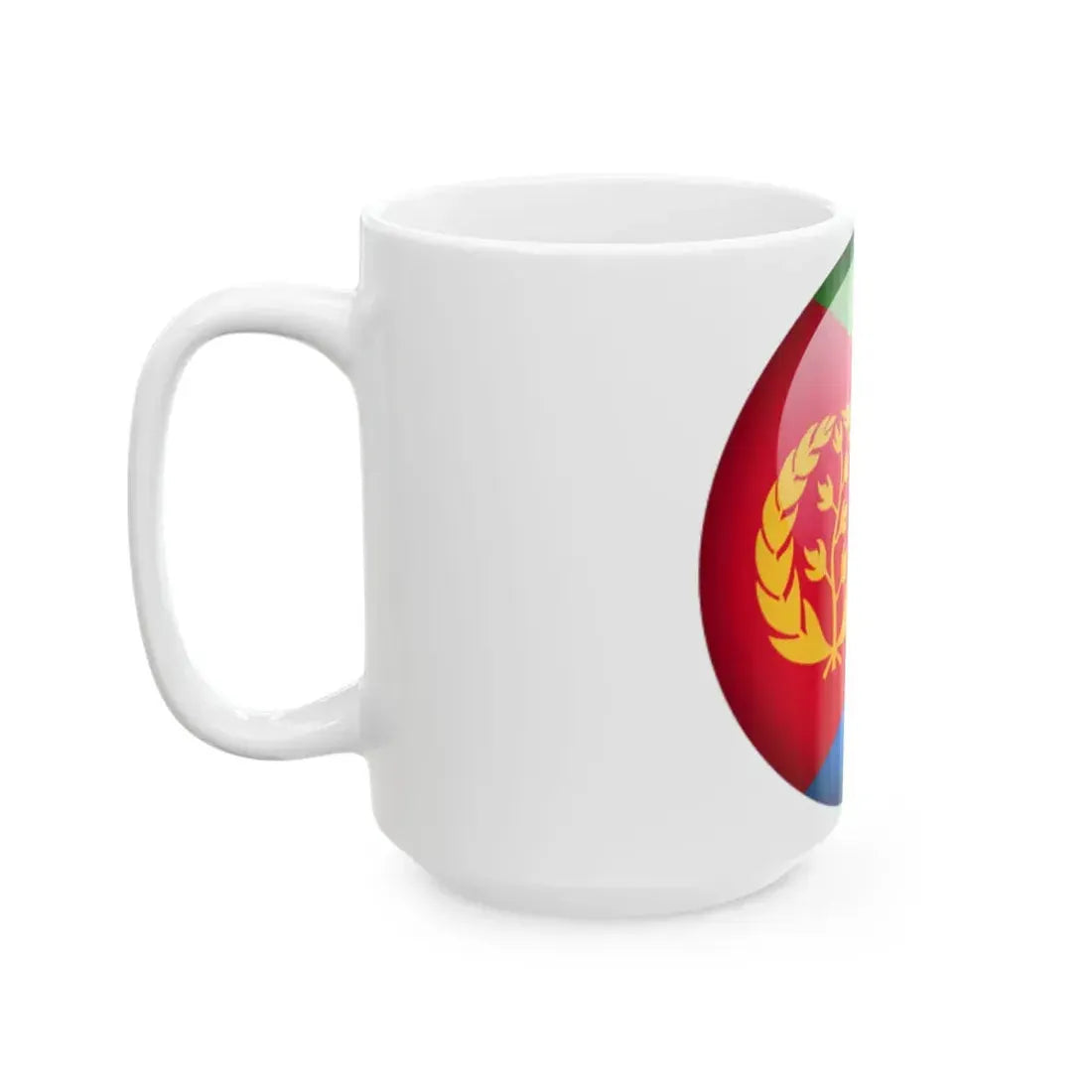 Flag orb Eritrea (Eritrea) White Coffee Mug - Go Mug Yourself