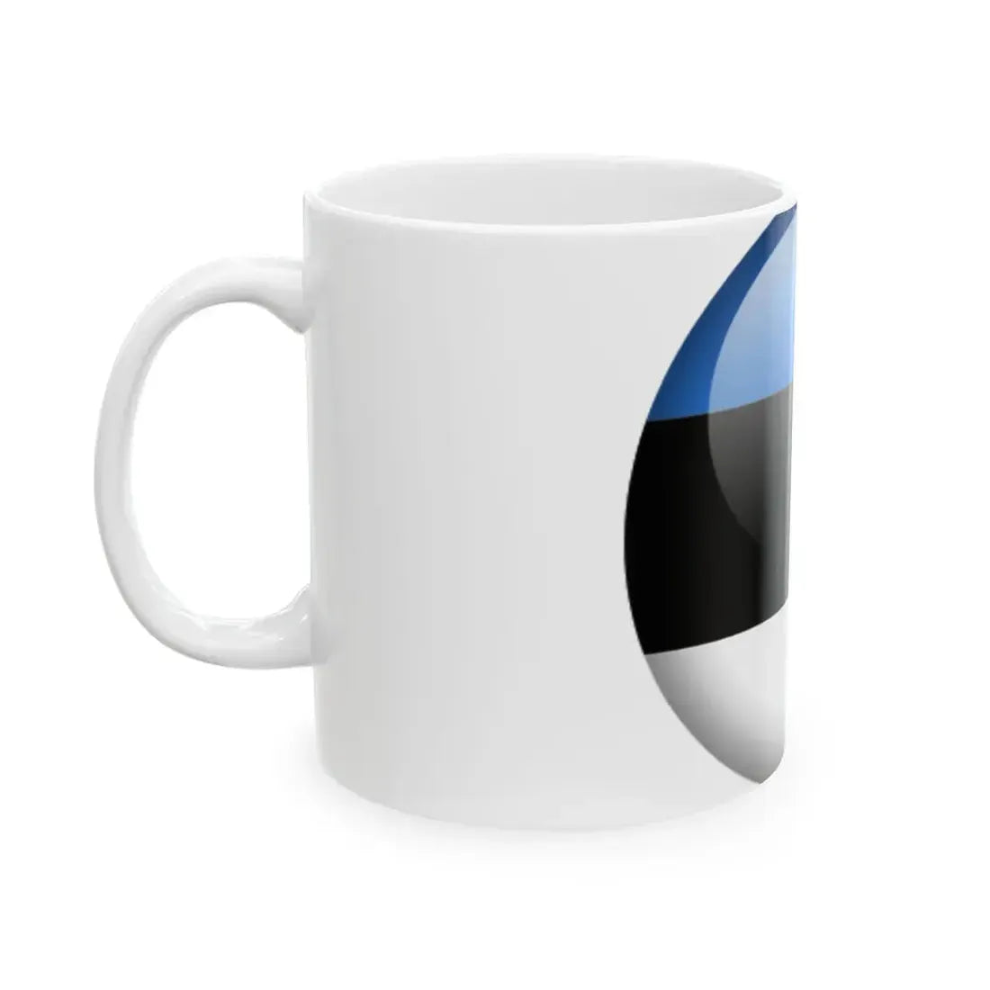Flag orb Estonia (Estonia) White Coffee Mug - Go Mug Yourself