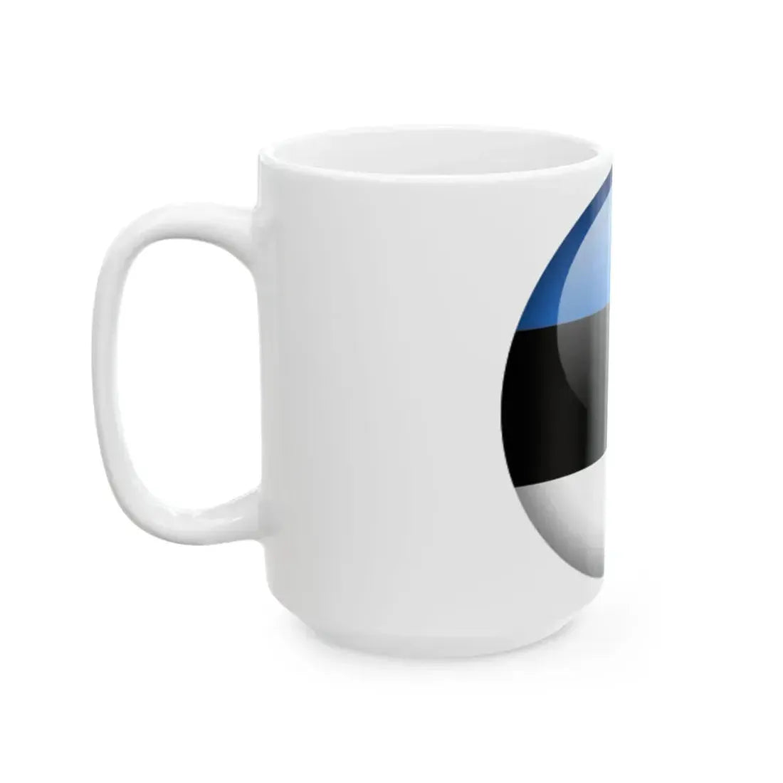 Flag orb Estonia (Estonia) White Coffee Mug - Go Mug Yourself