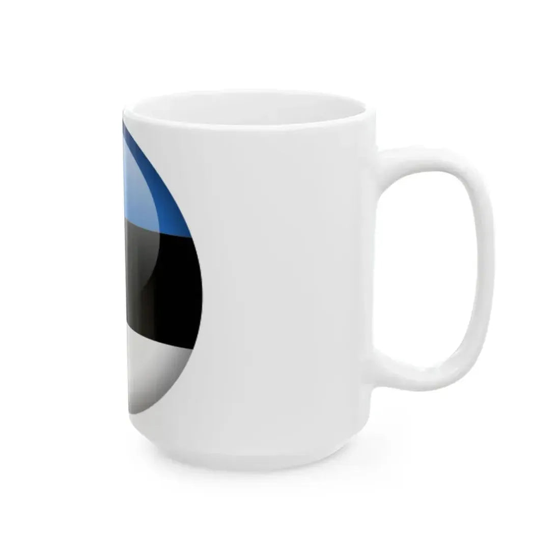 Flag orb Estonia (Estonia) White Coffee Mug - Go Mug Yourself