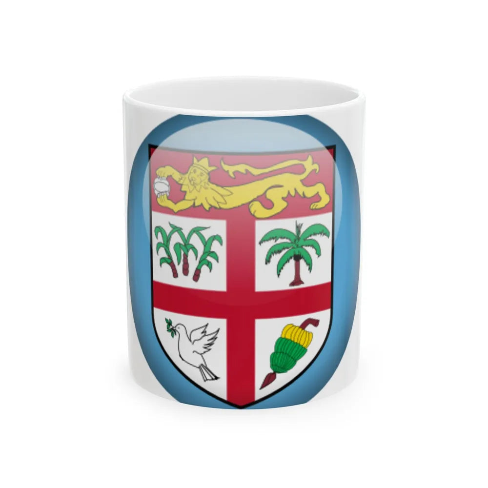Flag orb Fiji (Fiji) White Coffee Mug 11oz - Go Mug Yourself