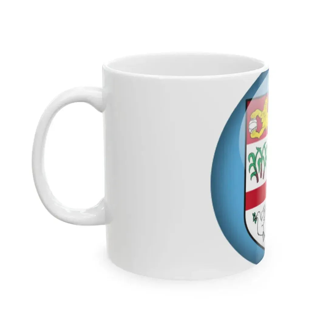 Flag orb Fiji (Fiji) White Coffee Mug - Go Mug Yourself