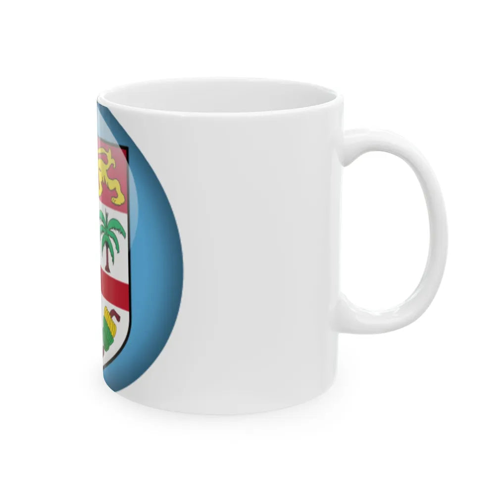 Flag orb Fiji (Fiji) White Coffee Mug - Go Mug Yourself