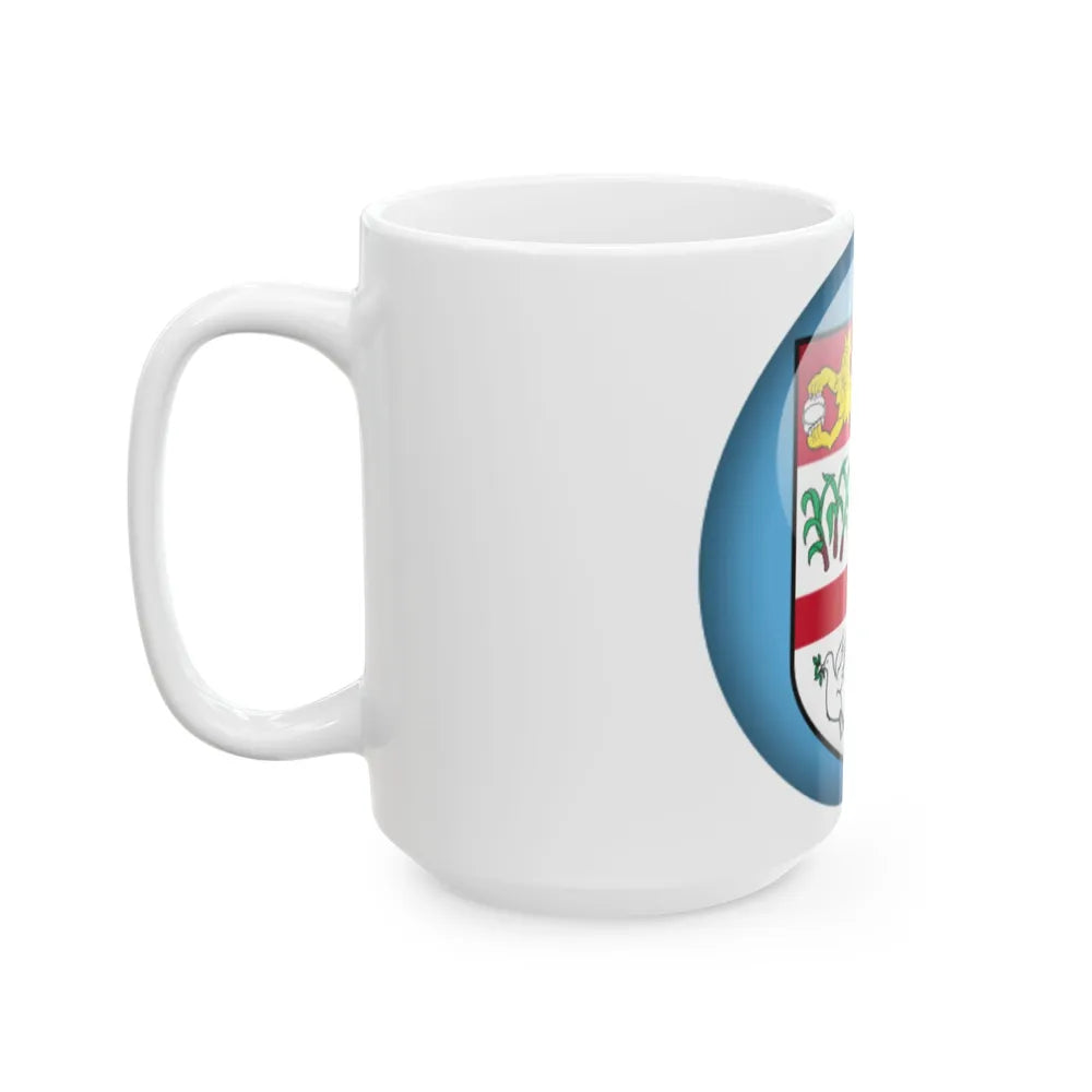 Flag orb Fiji (Fiji) White Coffee Mug - Go Mug Yourself