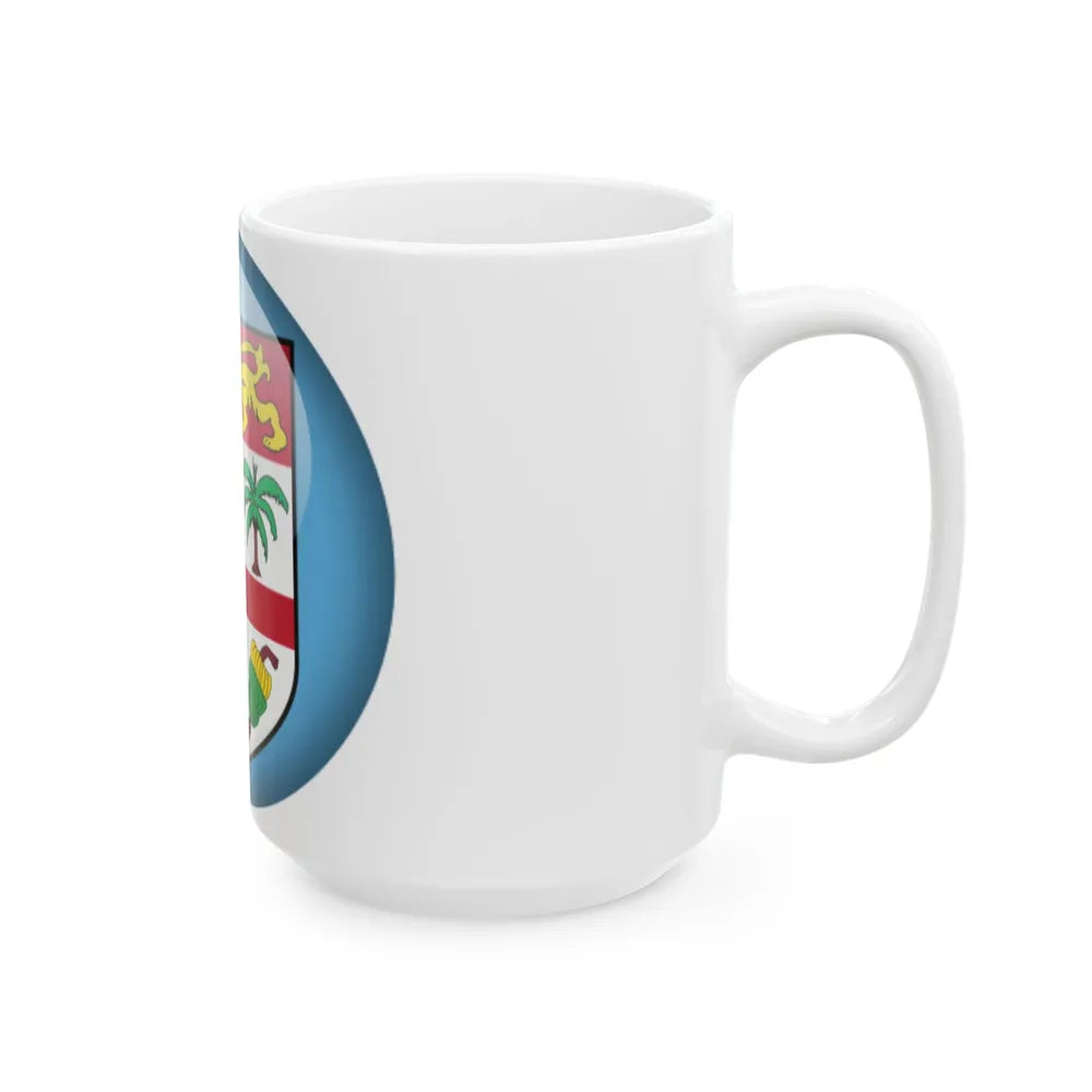 Flag orb Fiji (Fiji) White Coffee Mug - Go Mug Yourself