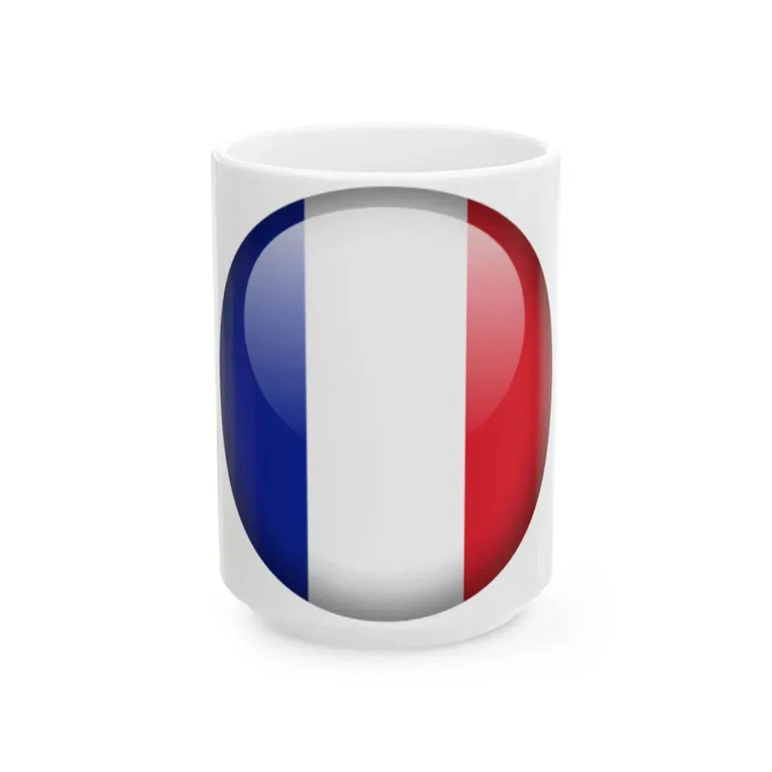 Flag orb France (France) White Coffee Mug 15oz - Go Mug Yourself