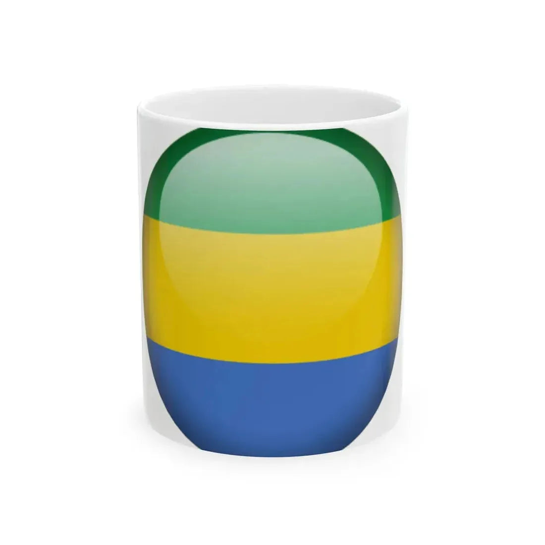 Flag orb Gabon (Gabon) White Coffee Mug 11oz - Go Mug Yourself