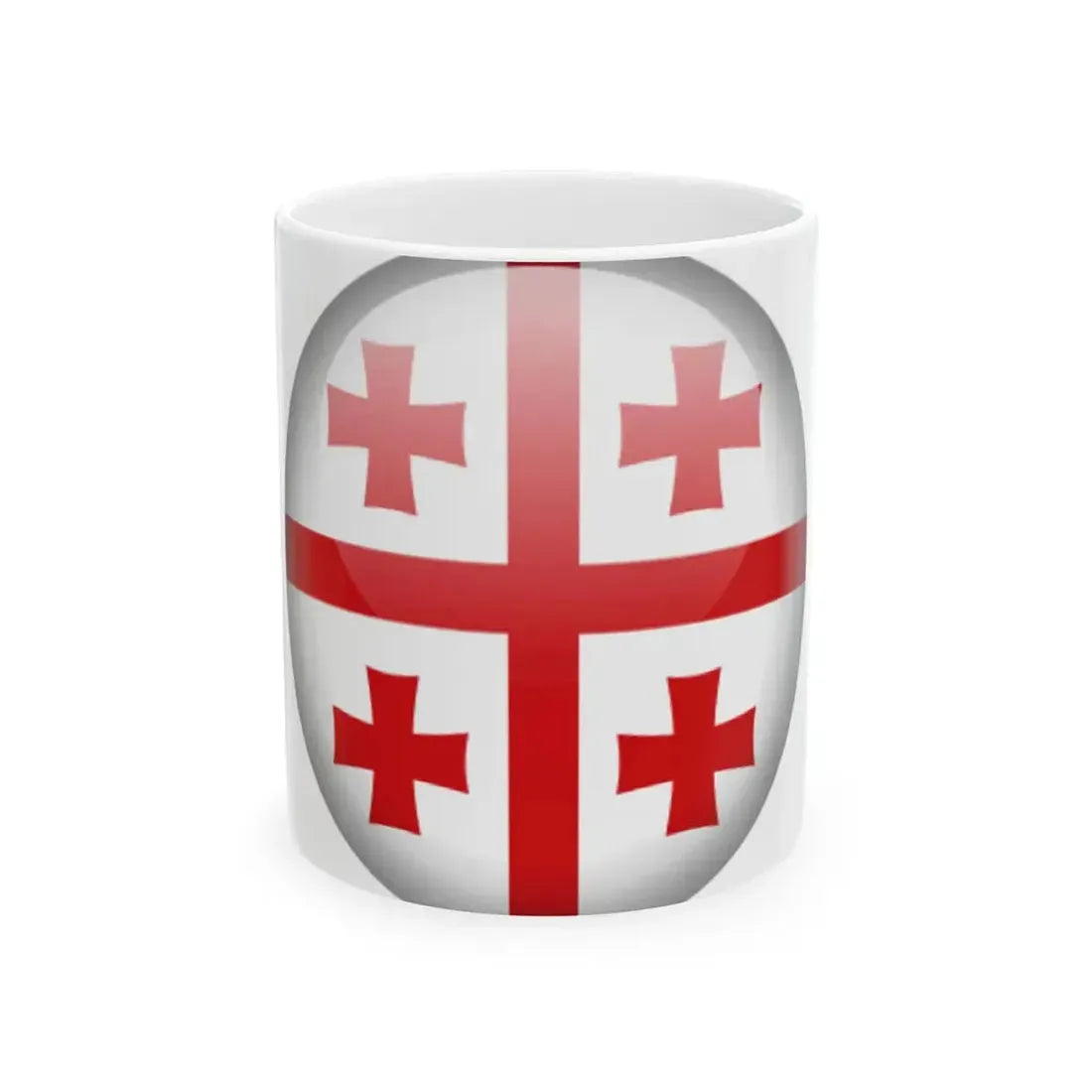 Flag orb Georgia (Georgia) White Coffee Mug 11oz - Go Mug Yourself