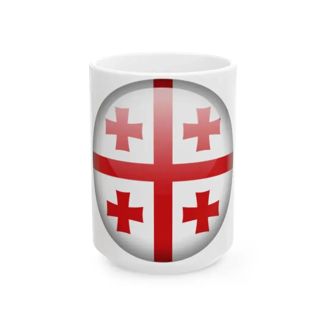 Flag orb Georgia (Georgia) White Coffee Mug 15oz - Go Mug Yourself