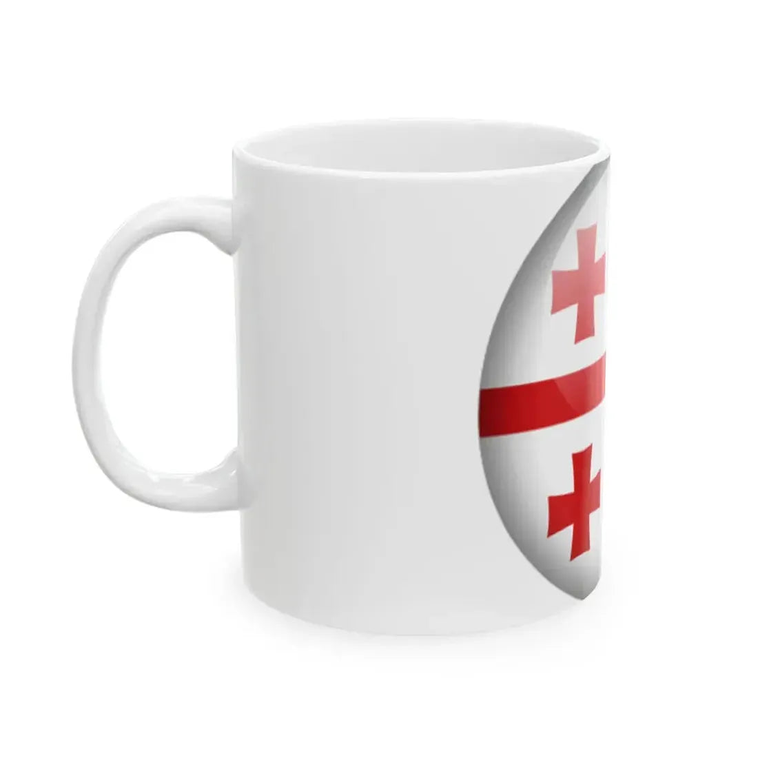 Flag orb Georgia (Georgia) White Coffee Mug - Go Mug Yourself