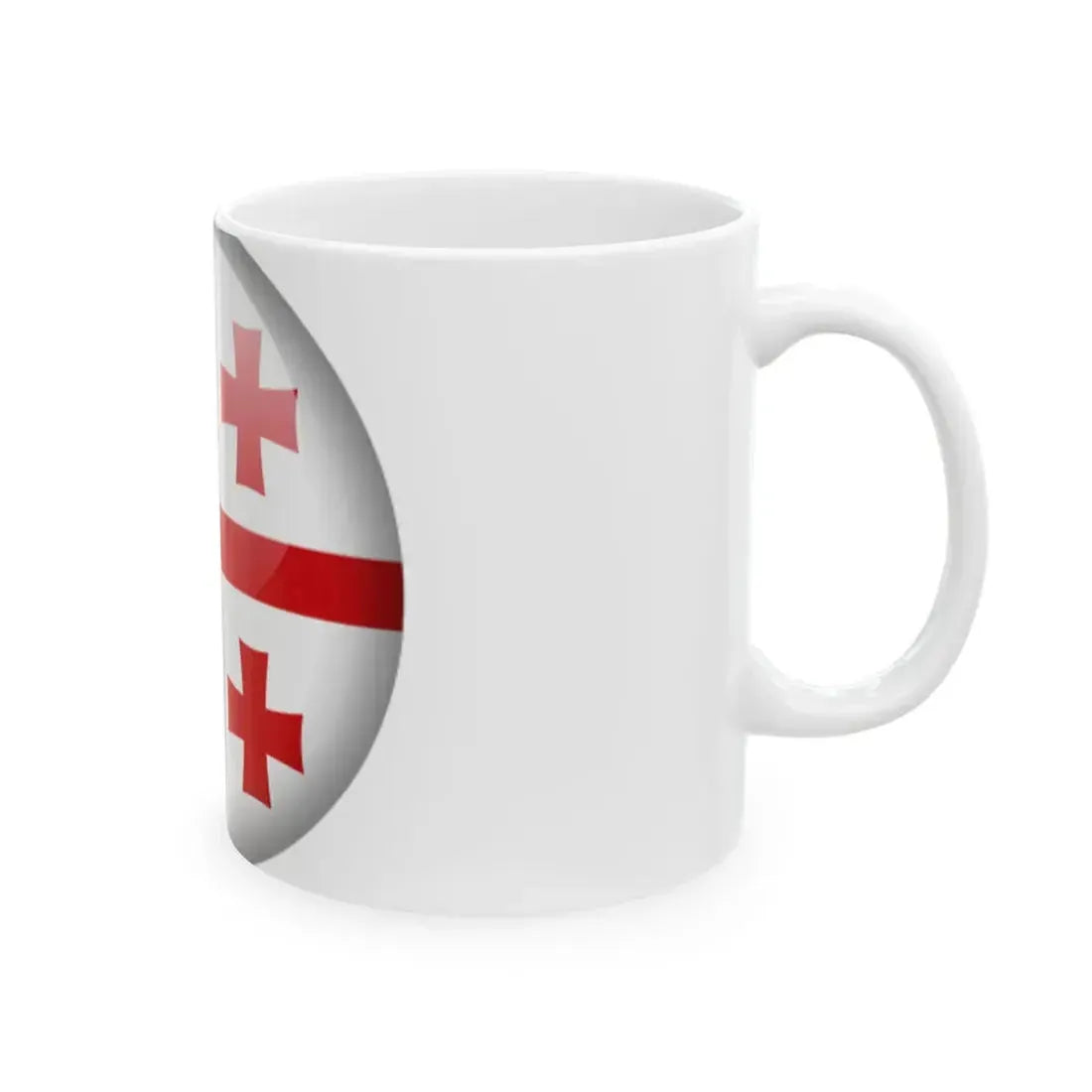 Flag orb Georgia (Georgia) White Coffee Mug - Go Mug Yourself