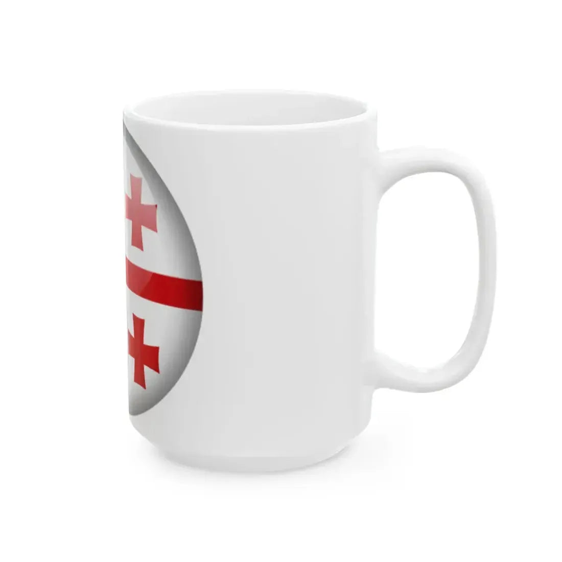 Flag orb Georgia (Georgia) White Coffee Mug - Go Mug Yourself